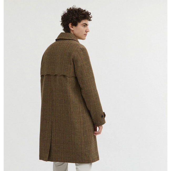 Paul check wool overcoats by Baracuta