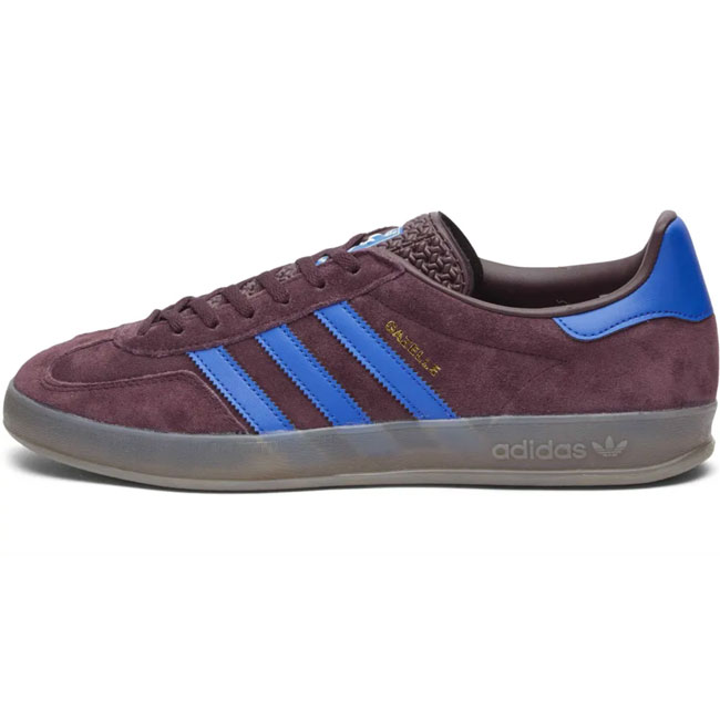 Adidas Gazelle Indoor trainers in maroon and blue