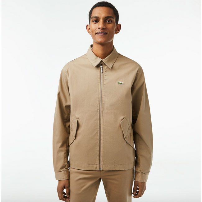 Organic cotton gabardine jacket by Lacoste