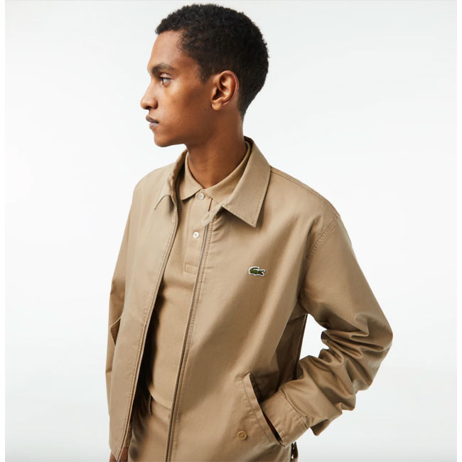 Organic cotton gabardine jacket by Lacoste