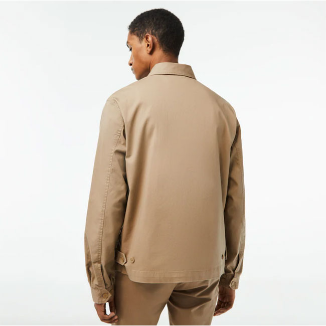 Organic cotton gabardine jacket by Lacoste