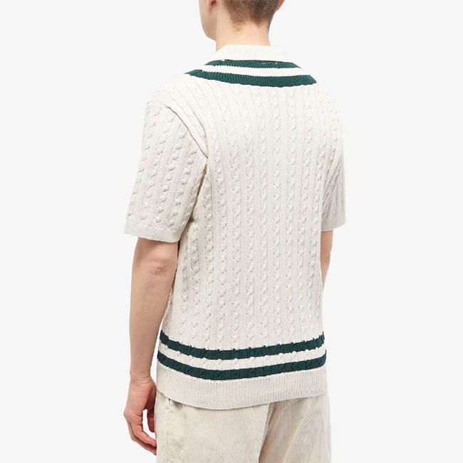 End x Beams Plus cricket knit polo shirt