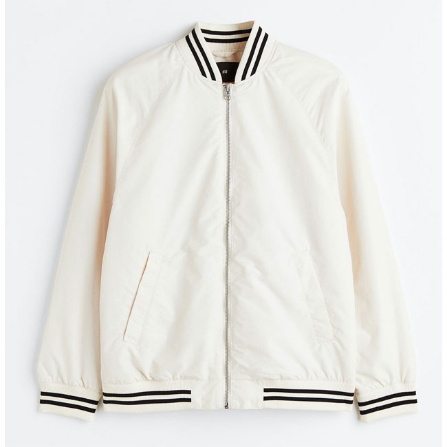 Budget tipped bomber jacket at H&M