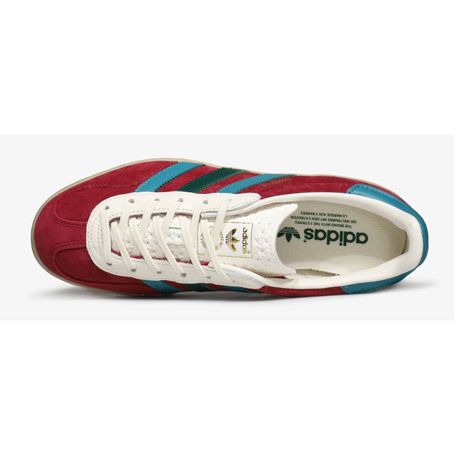 Adidas Gazelle Indoor trainers claret and blue finishes