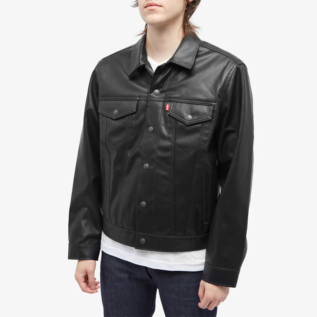 Levi’s Vintage Clothing Leather Trucker Jacket - His Knibs