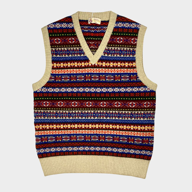 Fair Isle v-neck slipovers by Real Hoxton - His Knibs