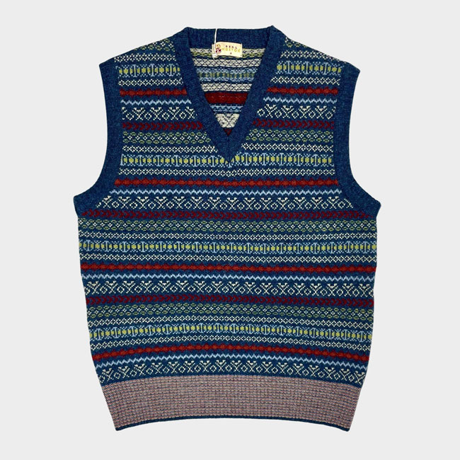 Fair Isle v-neck slipovers by Real Hoxton