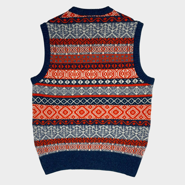 Fair Isle v-neck slipovers by Real Hoxton