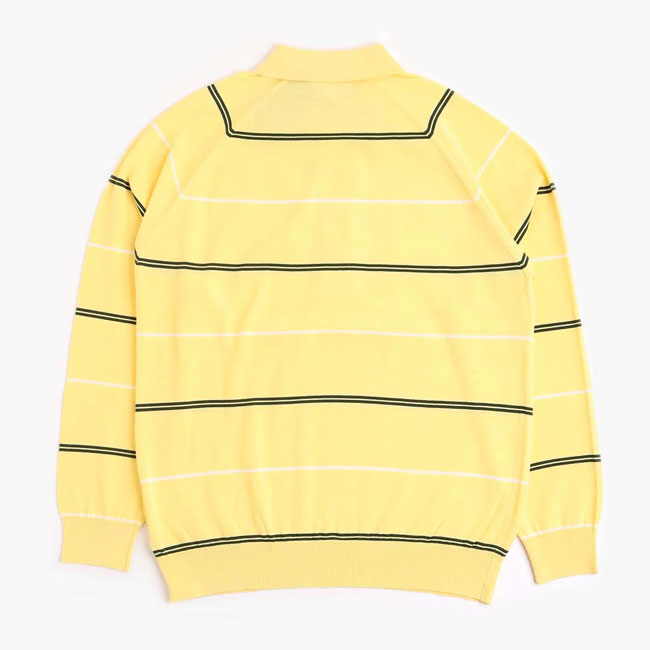 Beams Plus knit raglan polo shirt