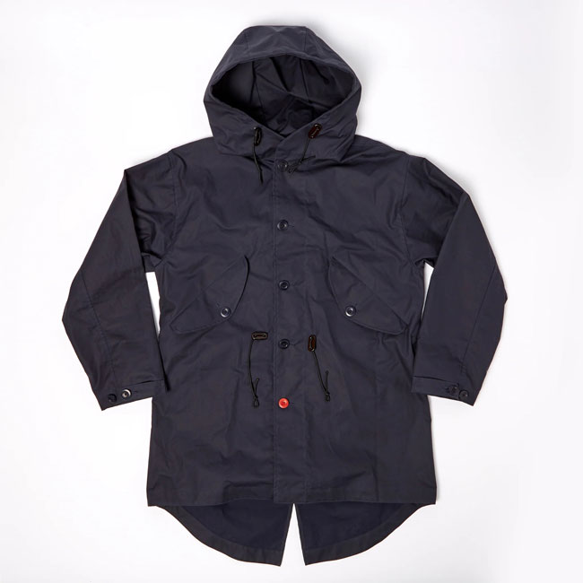 Crompton wax-coated cotton fishtail parka by Joe & Co