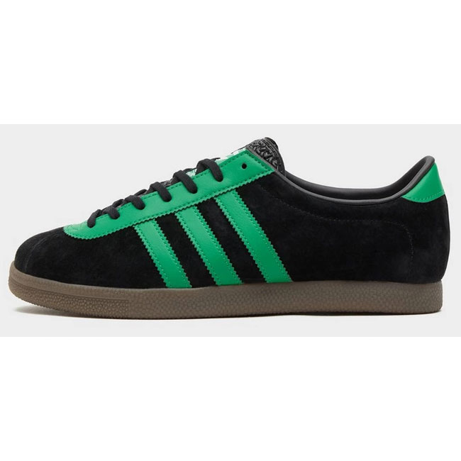 Adidas London trainers in black and green