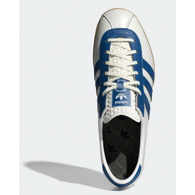 White leather Adidas London trainers
