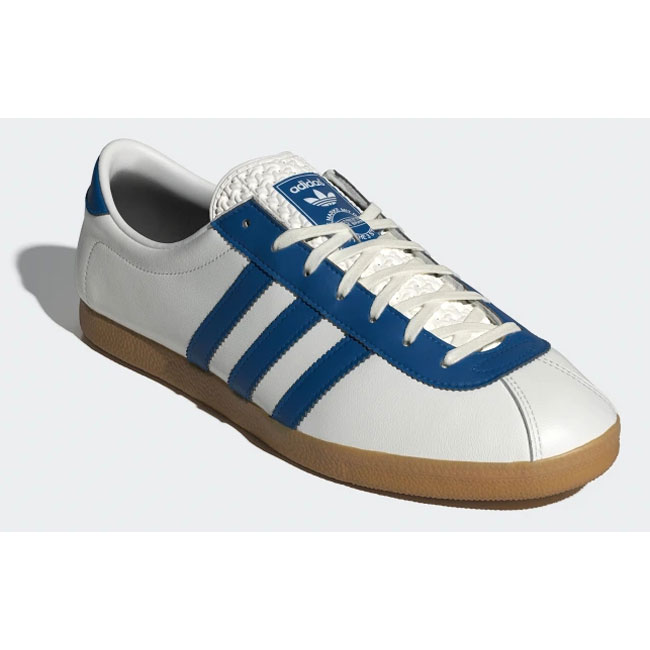 White leather Adidas London trainers