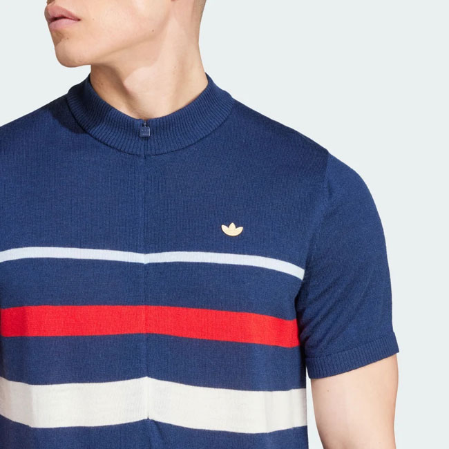 Vintage-style Adidas half-zip wool top