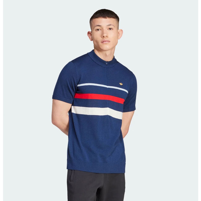 Vintage-style Adidas half-zip wool top