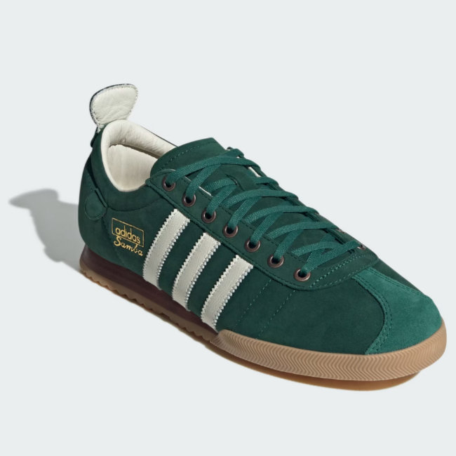 Adidas Samba 62 trainers in green suede