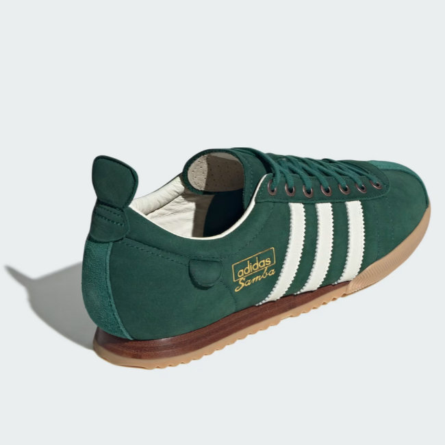 Adidas Samba 62 trainers in green suede