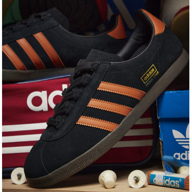 Claret and blue Adidas Originals Trimm Star returns