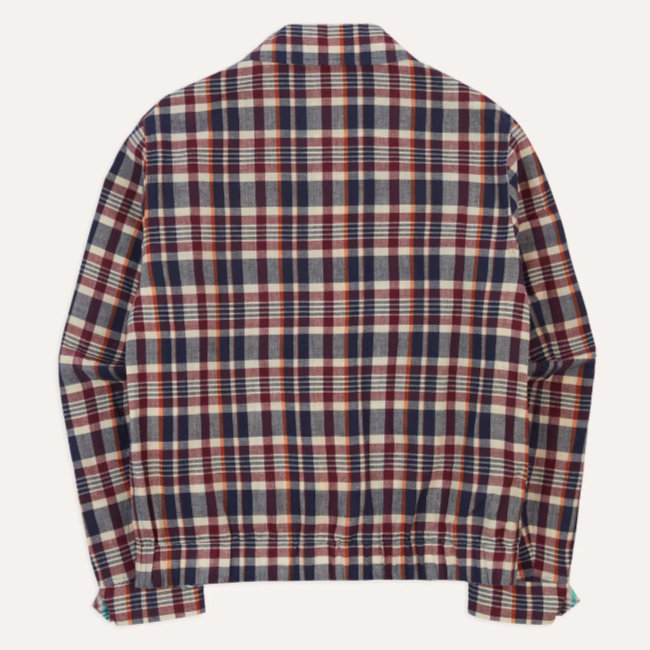 Drake's waxed madras cotton tennis blouson jacket