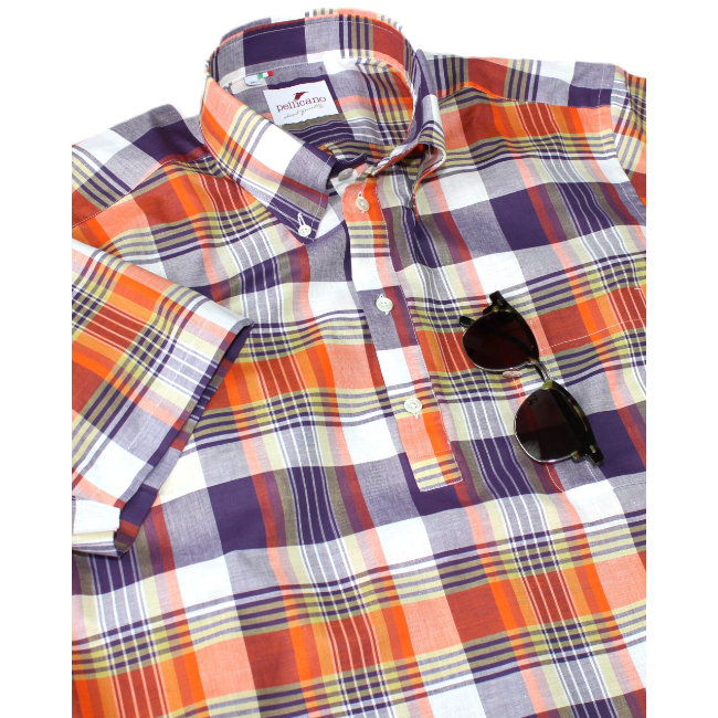 Rocco limited edition madras popover shirt by Pellicano