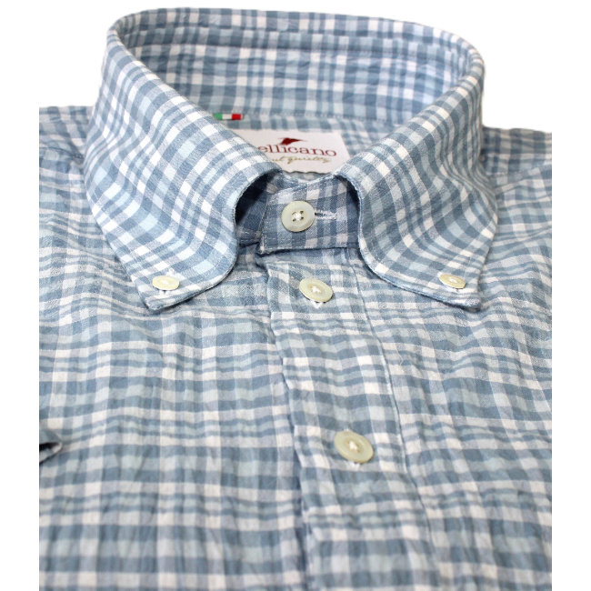 Limited edition seersucker popover shirt by Pellicano